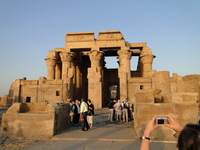 Outside Sobek, the crocodile God Temple