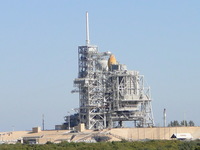 Endevour being prepared for lift-off on Feb 7