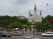 Looking across Decatur Street at Saint Louis Cathedral