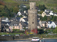 Tower located within a quaint village