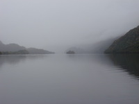 An eerie morning mist on the Loch
