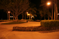 Waikiki Park at night