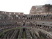 Inside the Colosseum. The arena was originally covered in wooden floor. The area below was used to house animals and storage.